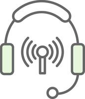 Headphones Fillay Icon Design vector