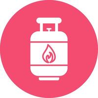 Gas Cylinder Multi Color Circle Icon vector