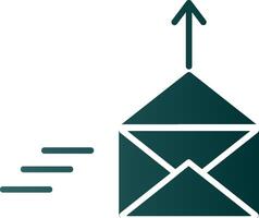 Mail Glyph Gradient Icon vector