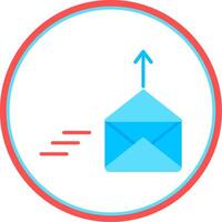 Mail Flat Circle Icon vector