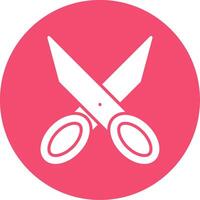 Scissors Multi Color Circle Icon vector