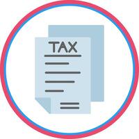 impuestos plano circulo icono vector