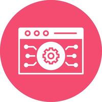 Website Algorithm Multi Color Circle Icon vector