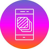 Layers Line Gradient Circle Icon vector