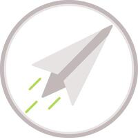 Paper Plane Flat Circle Icon vector