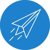 Paper Plane Multi Color Circle Icon vector