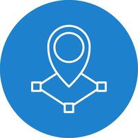 Location Multi Color Circle Icon vector