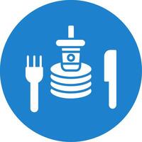 Tableware Multi Color Circle Icon vector