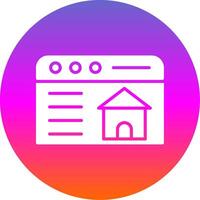 Real Estate Website Glyph Gradient Circle Icon Design vector