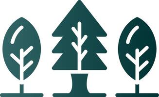 Forest Glyph Gradient Icon vector