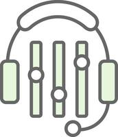 Headphones Fillay Icon Design vector