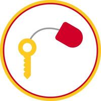 Key Flat Circle Icon vector