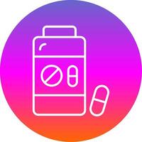 Medicine Line Gradient Circle Icon vector