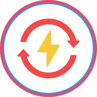 Recycle Flat Circle Icon vector