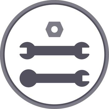 Tools Flat Circle Icon vector