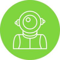 Astronaut Multi Color Circle Icon vector