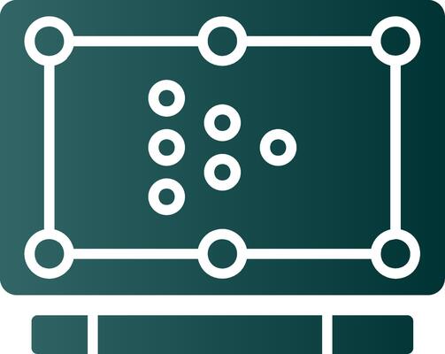 Billiards Glyph Gradient Icon