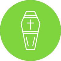 Coffin Multi Color Circle Icon vector