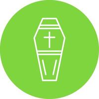 Coffin Multi Color Circle Icon vector