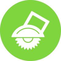 Power Saw Multi Color Circle Icon vector