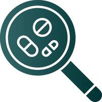 Search For Drugs Glyph Gradient Icon vector