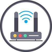 Wireless Modem Flat Circle Icon vector