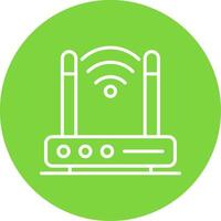 Wireless Modem Multi Color Circle Icon vector