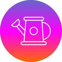 Watering Can Line Gradient Circle Icon vector