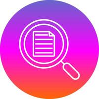 Magnifying Line Gradient Circle Icon vector
