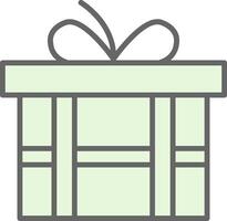 Gift Box Fillay Icon Design vector