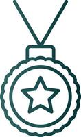 Medal Line Gradient Icon vector