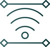 Wireless Line Gradient Icon vector