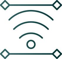 Wireless Line Gradient Icon vector