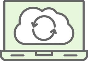 Syncronization Fillay Icon Design vector