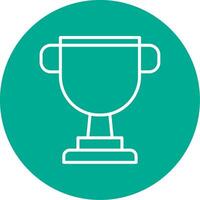 Trophy Multi Color Circle Icon vector