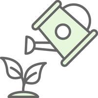 Watering Plants Fillay Icon Design vector