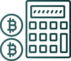 Calculator Calculator Line Gradient Icon vector