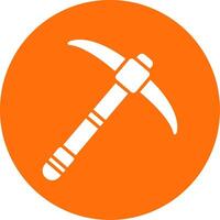 Pickaxe Multi Color Circle Icon vector