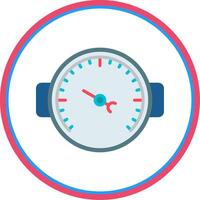 Pressure Gauge Flat Circle Icon vector