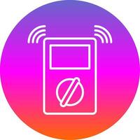 Metre Line Gradient Circle Icon vector