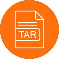 TAR File Format Multi Color Circle Icon vector