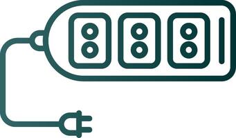 Extension Cable Line Gradient Icon vector