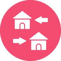 Change Of Housing Multi Color Circle Icon vector