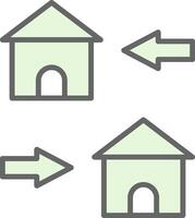 Change Of Housing Fillay Icon Design vector