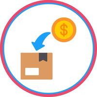 Fundraising Flat Circle Icon vector