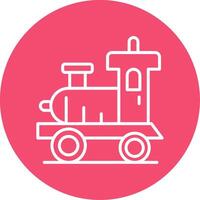 locomotora multi color circulo icono vector