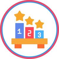 Number Flat Circle Icon vector