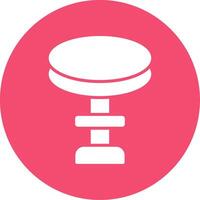 Stool Multi Color Circle Icon vector