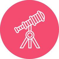 Telescope Multi Color Circle Icon vector