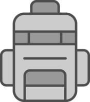 Bag Line Filled Greyscale Icon Design vector